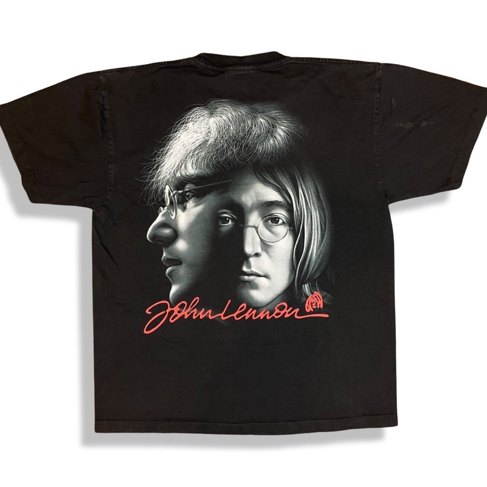 Vintage Y2K John Lennon Beatles Front & Back Graphic Band Tee - Picture 2 of 4